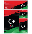 abstract libya flag background vector image vector image