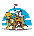 collection of dogs vector image vector image