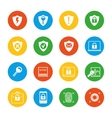 flat security icons set vector image