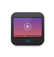 movie and video player interface icon ui design vector image