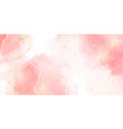 pastel rose pink liquid watercolor background vector image
