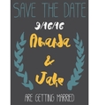 wedding save the date invitation card vector image vector image