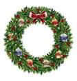 christmas wreath vector image
