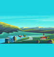 colorful panorama eco vector image vector image