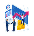 isometric business to marketing b2b vector image