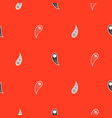 simple paisley red seamless pattern vector image