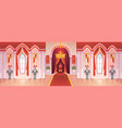 castle ballroom interior medieval royal palace vector image