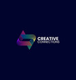 logo abstract gradient colorful style vector image