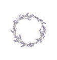 wreath lavender template design vector image