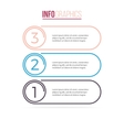business infographics list with 3 options vector image vector image