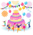 business little people celebrate corporate vector image