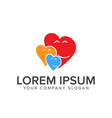 heart people logo family care logo design concept vector image