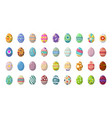 set of easter eggs vector image vector image