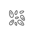 barley seeds line outline icon vector image vector image