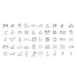 big set summer vacations icon set and beach vector image