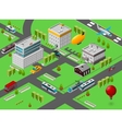 isometric city street vector image
