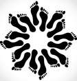 footprints vector image vector image
