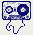 audio cassette tape vector image vector image