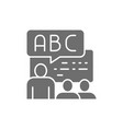 foreign language lessons training grey vector image vector image