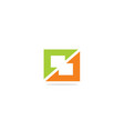 square circle shape colored logo vector image