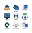 statistical analysis icons set vector image