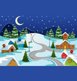 winter village vector image
