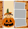 blank template for halloween photo frame vector image