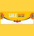 elegant shubh diwali sale banner with discount vector image vector image