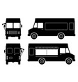 food truck silhouette vector image vector image