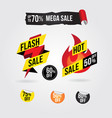 hot flash sale banner tag design collection vector image