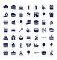 49 birthday icons vector image vector image