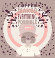 coffee addiction banner makes everything vector image