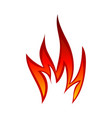fire flame element vector image
