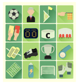 flat icons soccer vector image vector image
