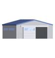 garage facade storage building industrial metal vector image