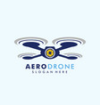 drone logo template icon camera design vector image