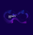 dynamic waves form a sign of infinity vector image