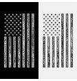 grunge black and white usa flag design vector image vector image