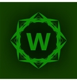 simple monogram w vector image