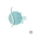 spine logo template medical diagnosctic care sign vector image vector image