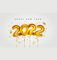 happy new year 2022 banner vector image vector image
