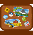 montana nebraska travel stickers vector image vector image