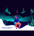 virtual reality composition vector image vector image