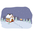 winter cottage vector image