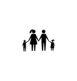 family graphic design template isolated vector image