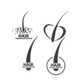 hair follicle treatment design vector image