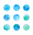 hand drawn watercolor circle textures vector image