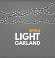 light garland on transparent background shining vector image
