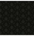 black seamless floral pattern vector image