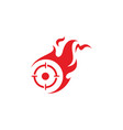 target fire logo template design emblem vector image